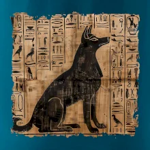Egyptské hieroglyfy pes