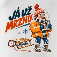 Rodinná vánoční trička - Já už mrznu táta sáňkování