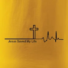 Jesus Saved My Life kříž ekg Jesus Saved My Life kříž ekg