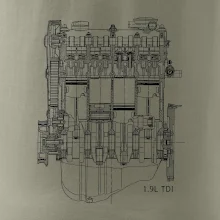 Motor Škoda/ VW 1.9L  TDI ze předu