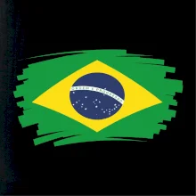 Brazílie vlajka štětkou Brazílie vlajka štětkou