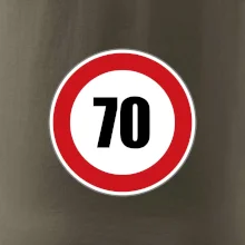 Dopravní značka - omezení rychlosti 70