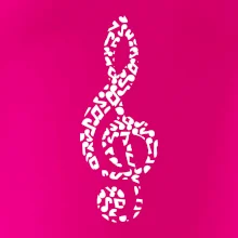 Houslový klíč z not