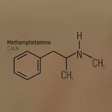 Molekulární struktura Metamfetamin