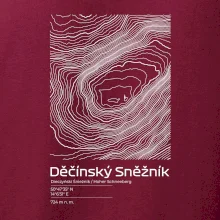 Děčínský Sněžník - vrstevnice v obdélníku