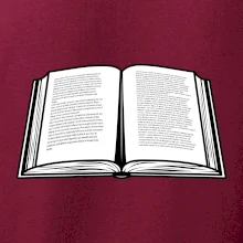 Kniha černobílá otevřená s textem