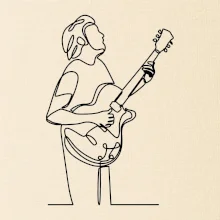 Kytarista jedním tahem