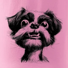 Černobílá karikatura Ši-tzu