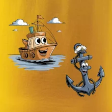 Parové triko - Loď a kotva