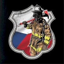 Hasič erb - Česká vlajka