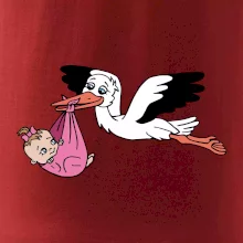 Čáp a miminko - holka (Hana-creative)