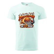 Basketbalový koš s míčem eat sleep repeat