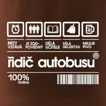 Čárový kód řidič autobusu