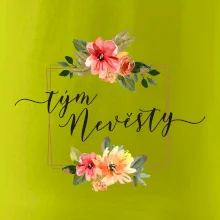 Tým nevěsty čtverec oranžový