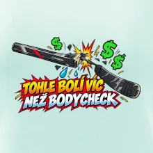 Zlomená hokejka bolí víc než bodycheck