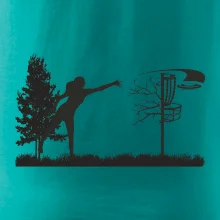Disc golf - žena černý obrázek
