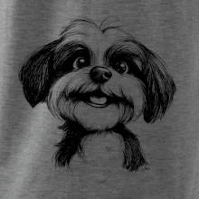 Lhasa Apso karikatura hlava