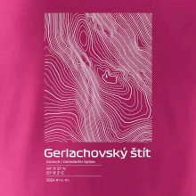 Gerlachovský štít - vrstevnice v obdélníku