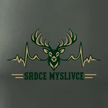 Srdce myslivce jelen a tepová křivka