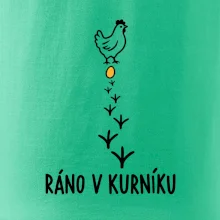 Ráno v kurníku slepice a vejce