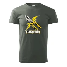 Elektrikář s bleskem a kleštěmi
