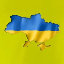 Ukrajina vlajka mapa