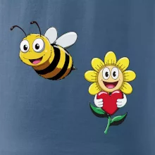 Parové triko - Včela a květina