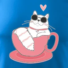 Hustá kočka v hrníčku