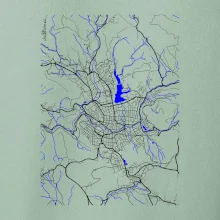 Jablonec nad Nisou - Mapa s vodními toky