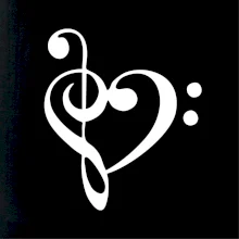 Houslový klíč srdce