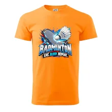 Badmintonová raketa s košíčkem eat sleep repeat