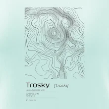 Trosky - vrstevnice v obdélníku