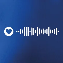 Zamilovaný Spotify kód na prsu