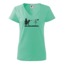 Disc golf - žena černý obrázek