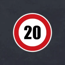 Dopravní značka - omezení rychlosti 20