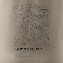Lomnický štít - vrstevnice v obdélníku