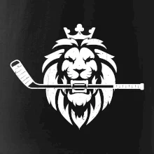 Lev s hokejkou v tlamě