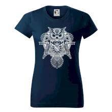 Steampunk sova černobílá