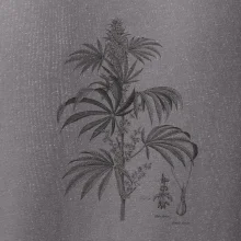 Konopí kytka černobílá