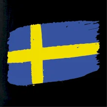 Švédsko vlajka štětkou