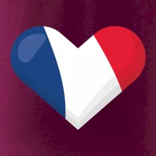 Francouzská vlajka srdce
