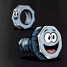 Parové triko - Šroub a matka