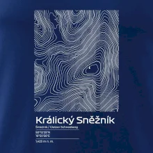 Králický Sněžník - vrstevnice v obdélníku