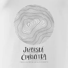 Jizerská čtyřicítka - vrstevnice v kruhu