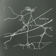 Černobílá mapa Cerhovice 267 61