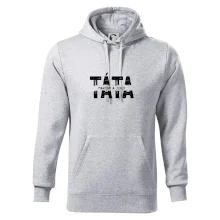 Černý nápis táta a jména dětí