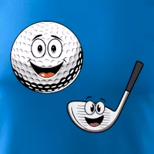 Parové triko - Golfová hůl a míček