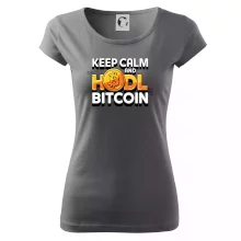 3D nápis Keep Calm and HODL Bitcoin
