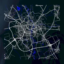 Olomouc - Mapa s vodními toky