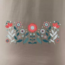 Folklor - květiny v řadě